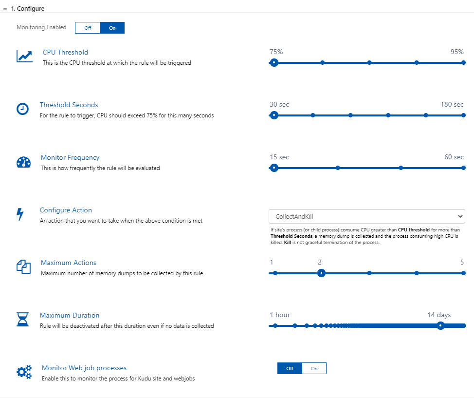 Configuring Proactive CPU Monitoring