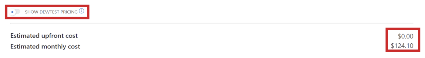 Pricing Calculator Dev Test Off (Linux)