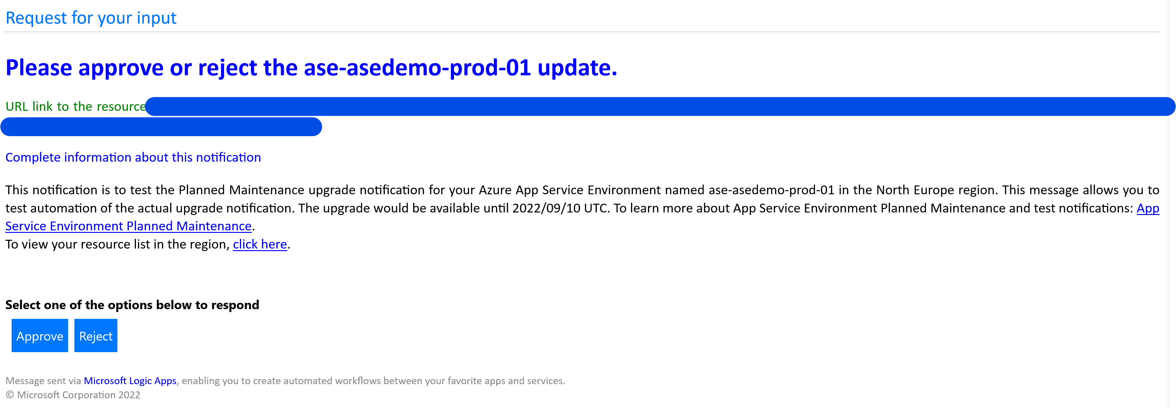 Approve or reject email