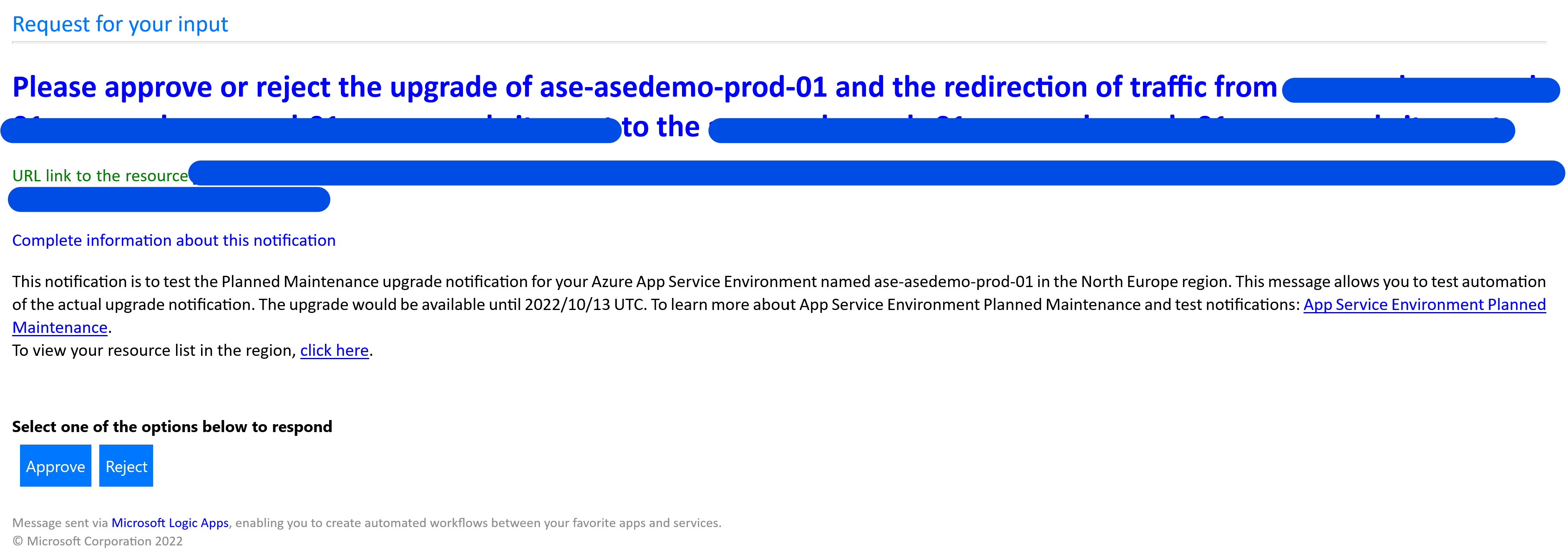 Approve or reject email